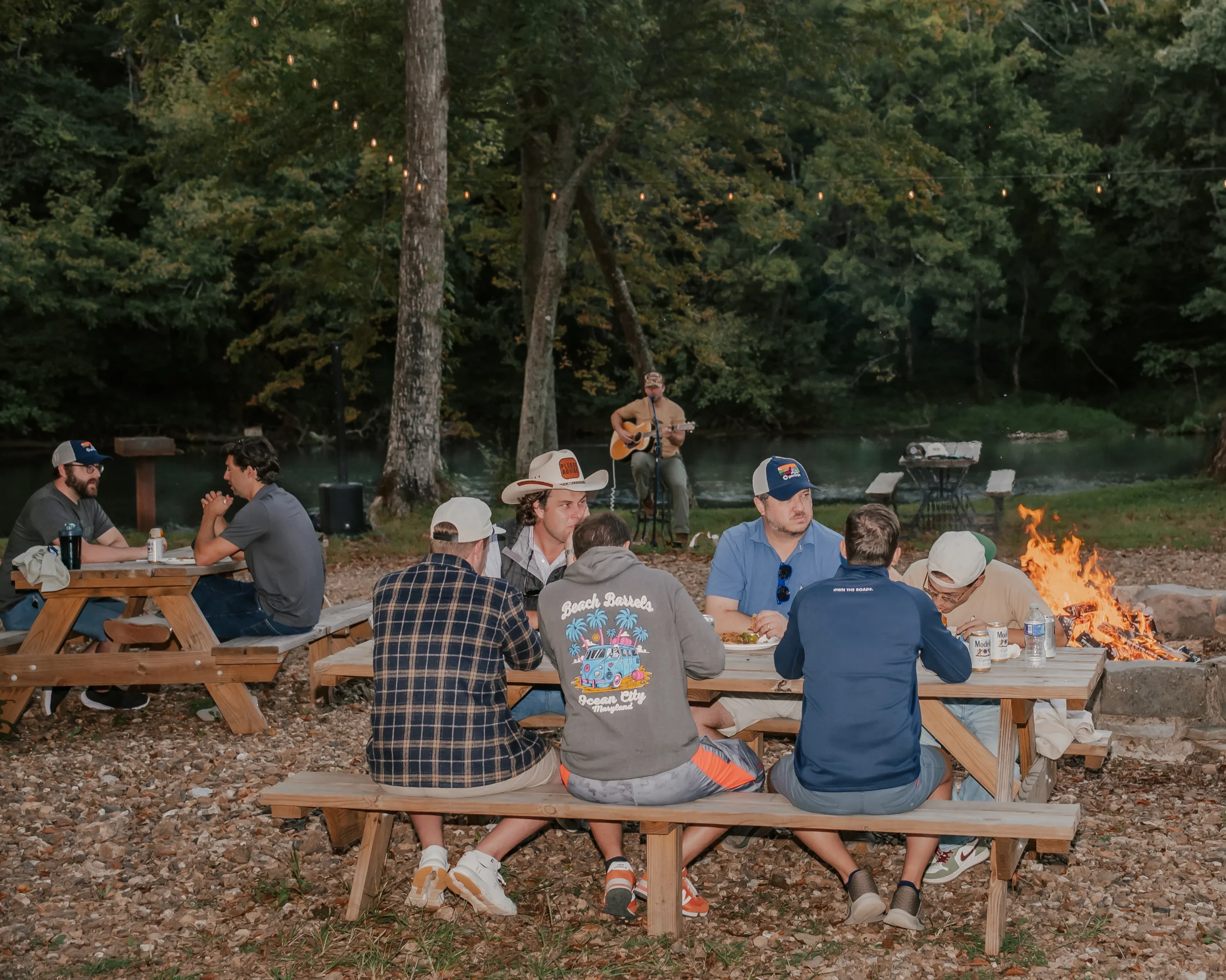 Bonfire Dinners Into Team Morale Near Franklin