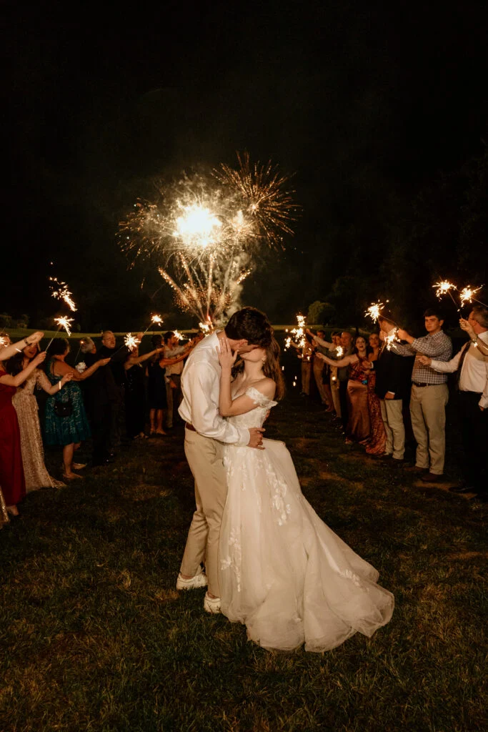 A couple on their wedding day at Riverbend Ranch